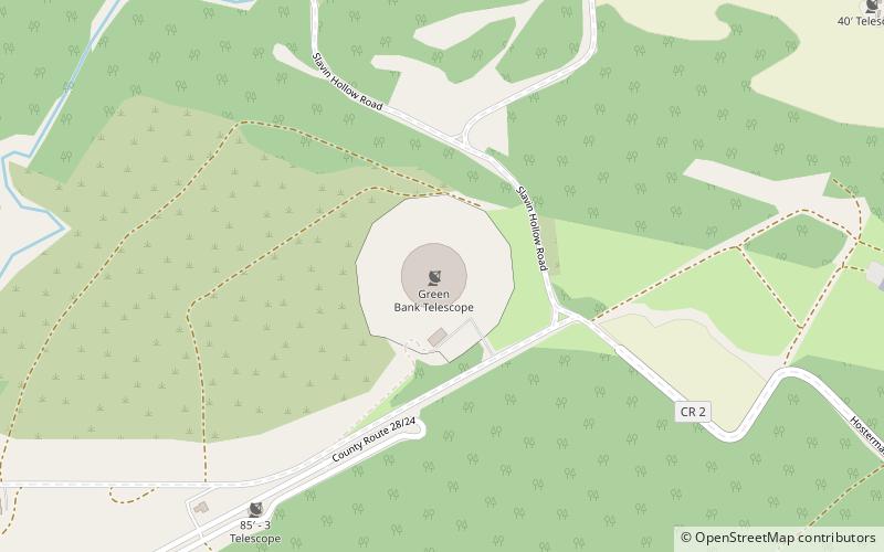Green-Bank-Observatorium location map