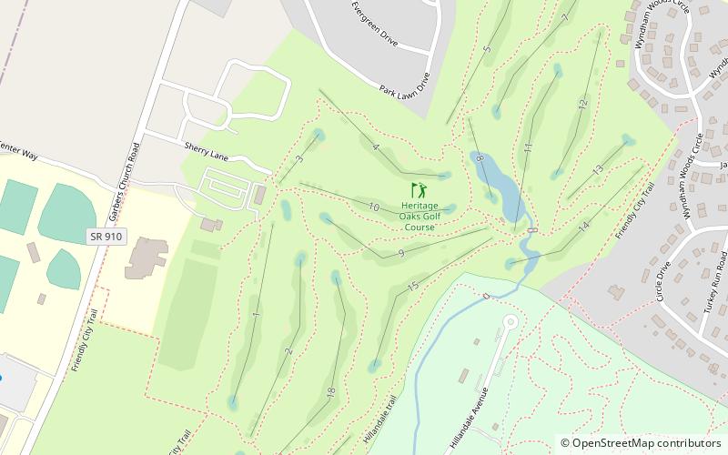 Heritage Oaks Golf Course location map