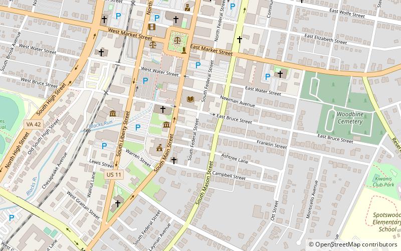 Harrisonburg Downtown Historic District location map