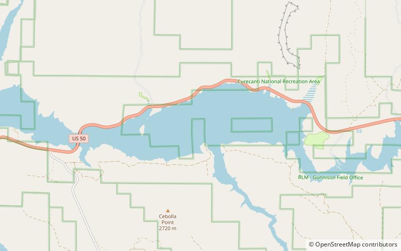 Blue Mesa Reservoir location map