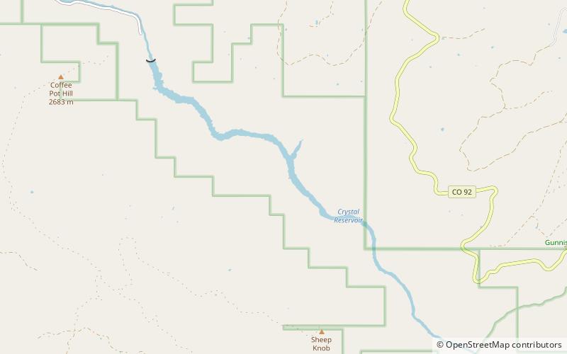 Réservoir Crystal location map