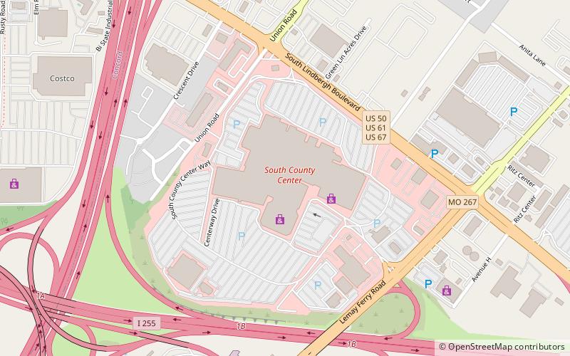 South County Center location map
