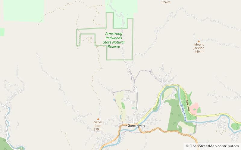 Réserve naturelle d'État Armstrong Redwoods location map
