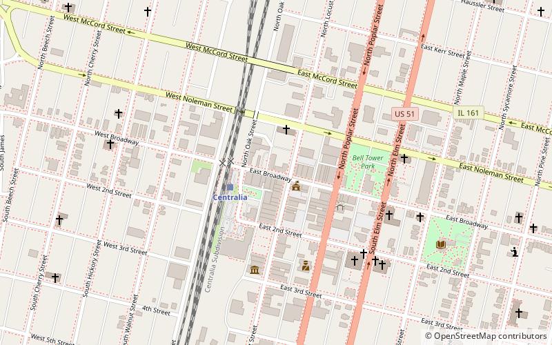 Centralia Commercial Historic District location map