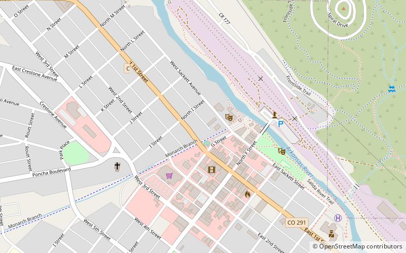 F Street Bridge location map