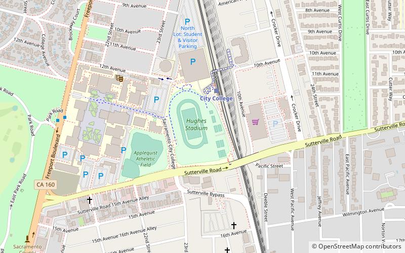 Charles C. Hughes Stadium location map