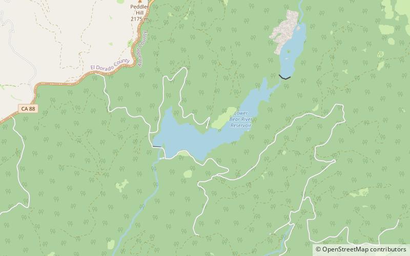 Lower Bear River Reservoir location map