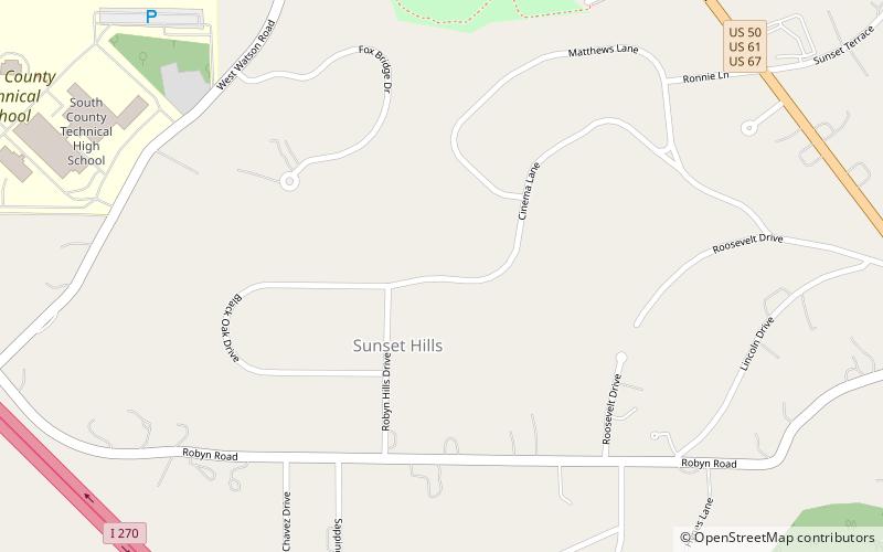 Sunset Hills location map