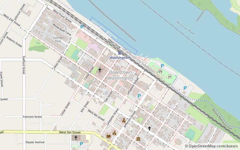 Downtown Washington Historic District location map