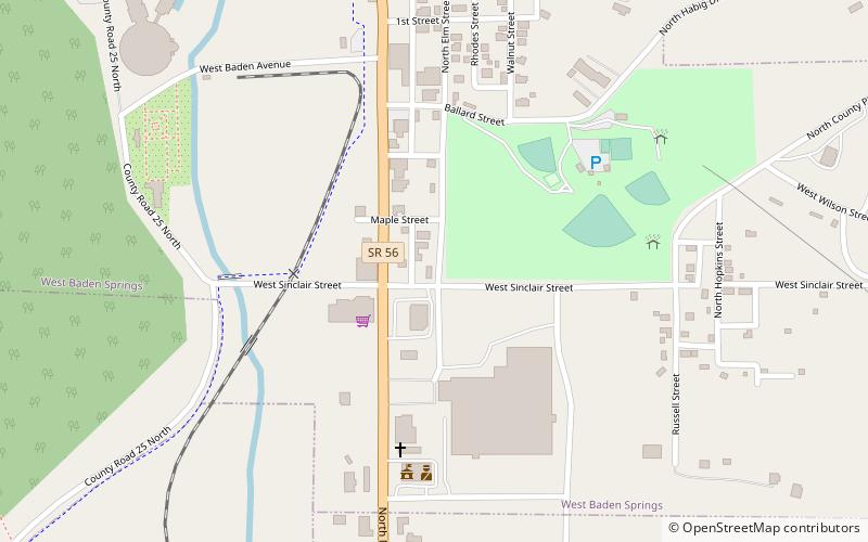 first baptist church west baden springs location map