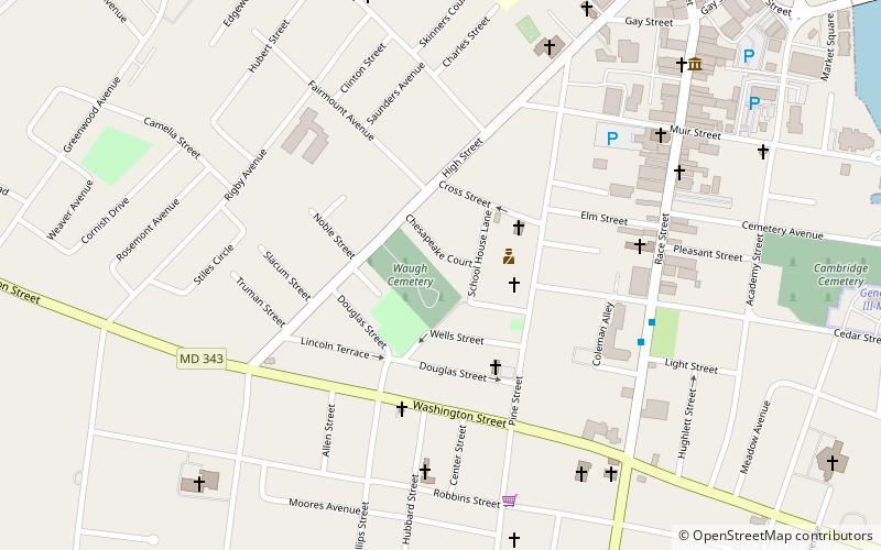 Pine Street Neighborhood Historic District location map