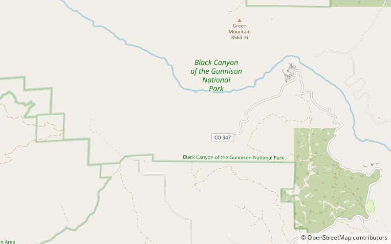 warner point park narodowy black canyon of the gunnison location map