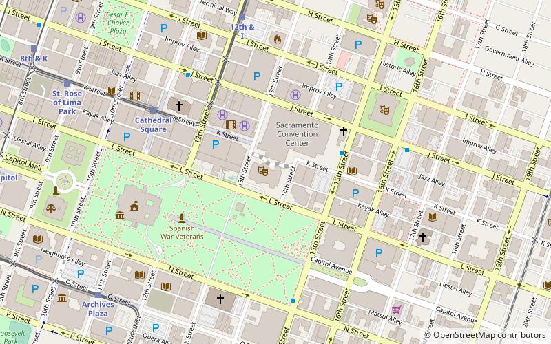 Sacramento Convention Center Complex location map