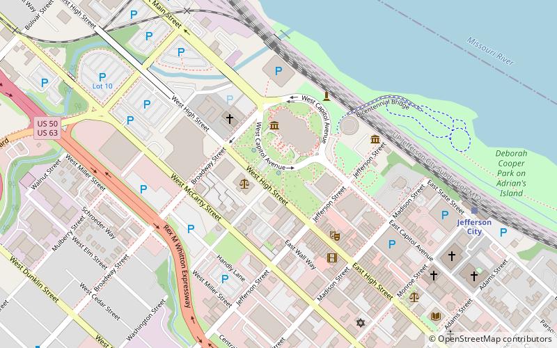 The Sciences and The Arts Fountains location map