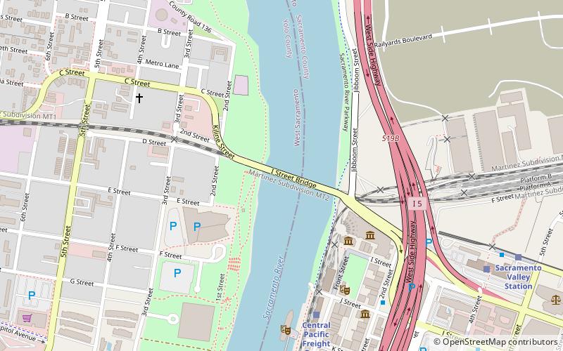 I Street Bridge location map
