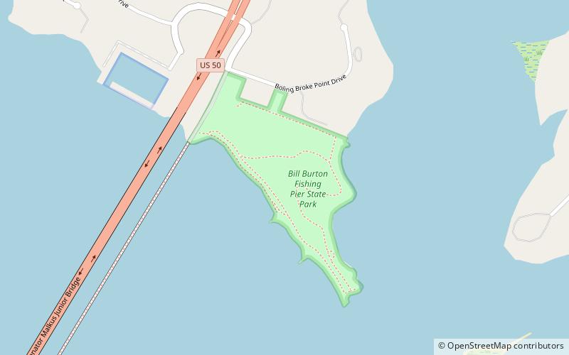 Bill Burton Fishing Pier State Park location map