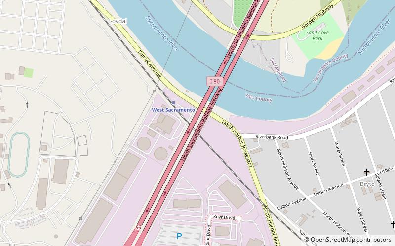 Sacramento RiverTrain location map