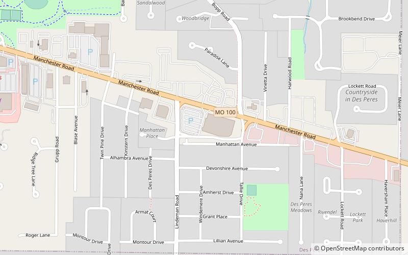 Des Peres location map