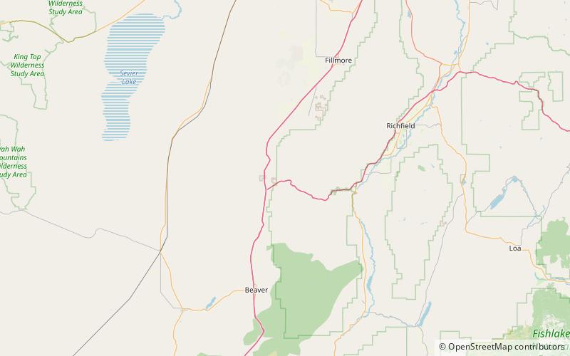 sulphur peak fishlake national forest location map