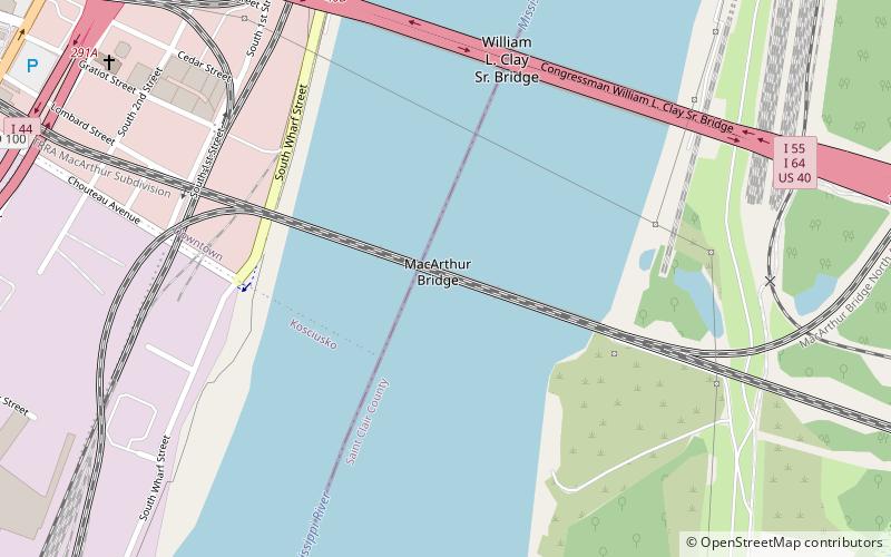 MacArthur Bridge location map