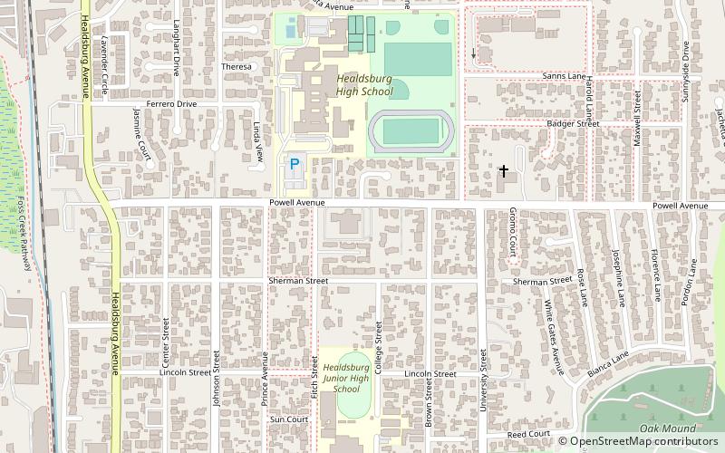 Healdsburg Carnegie Library location map