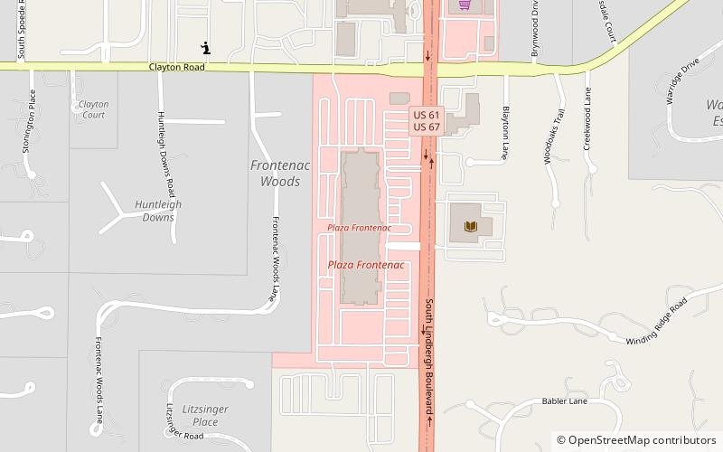 Plaza Frontenac location map