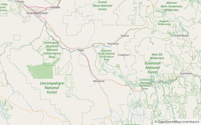 Gunnison Gorge National Conservation Area location map