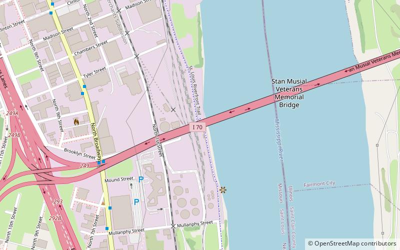 Stan Musial Veterans Memorial Bridge location map