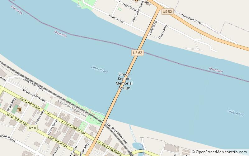 Simon Kenton Memorial Bridge location map