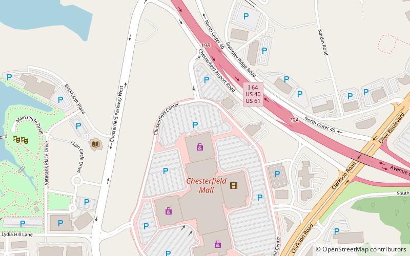 Chesterfield Mall location map