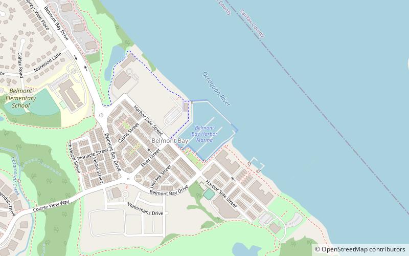 Belmont Bay Harbor Marina location map