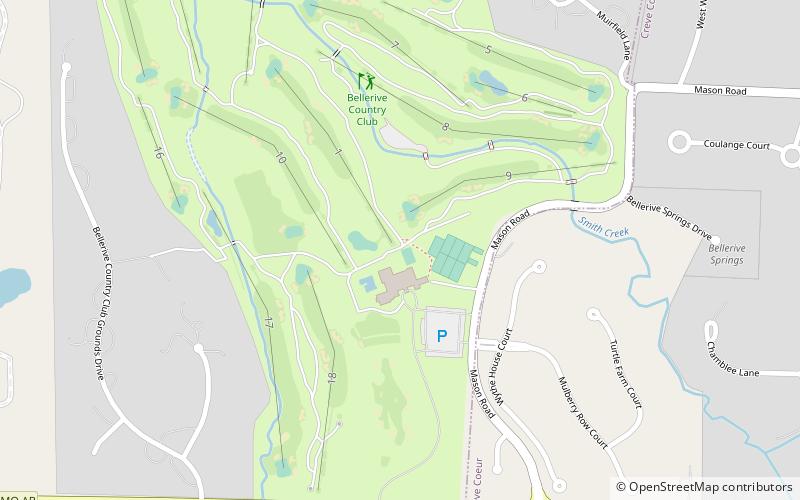 Bellerive Country Club location map