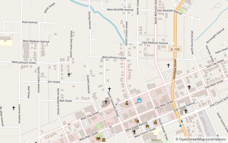 Collinsville Masonic Temple location map