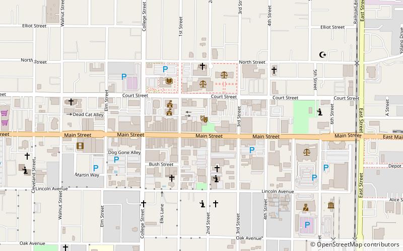 Downtown Woodland Historic District location map