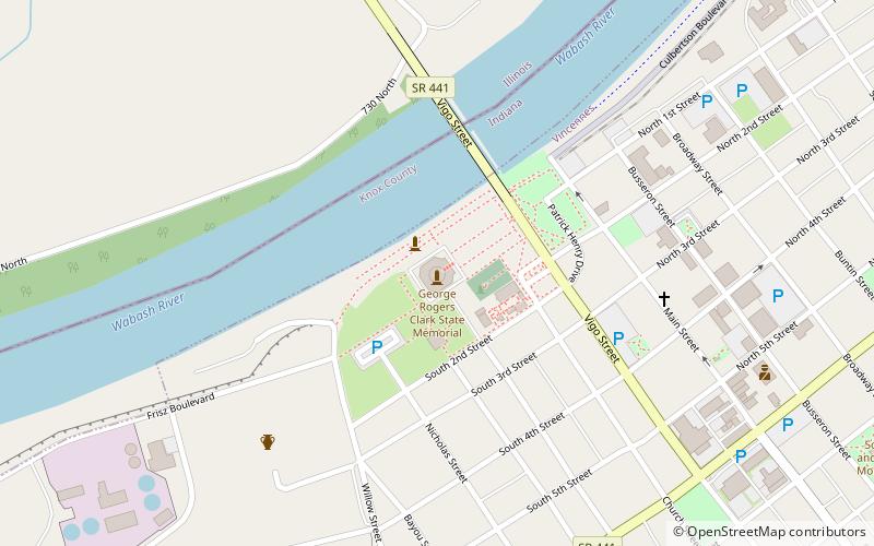 Fort Vincennes location map