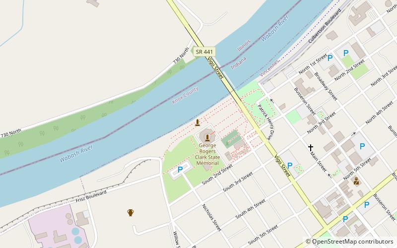 Lincoln Memorial Bridge location map