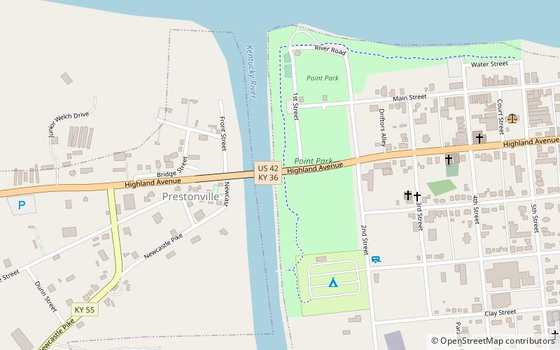 Carrollton–Prestonville Bridge location map