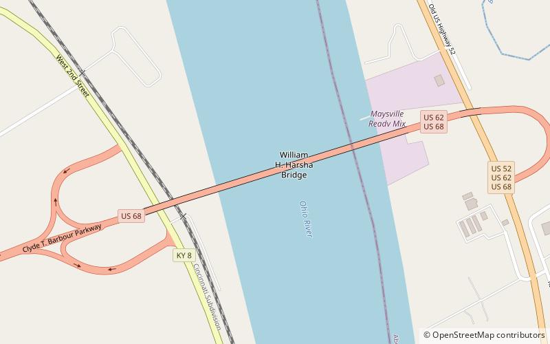 William H. Harsha Bridge location map