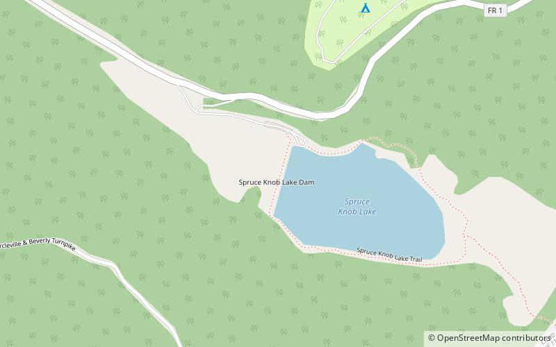 spruce knob lake foret nationale de monongahela location map