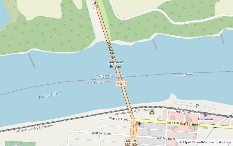 Christopher S. Bond Bridge location map