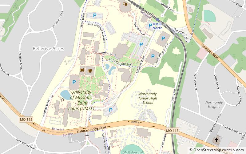 University of Missouri–St. Louis location map