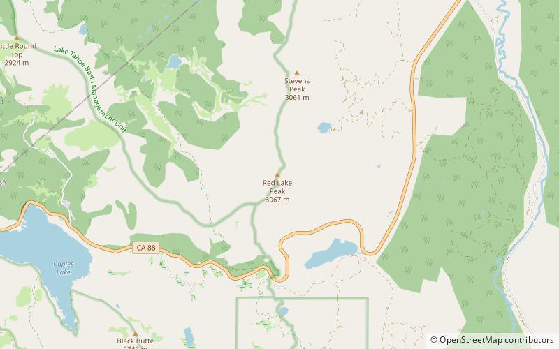 red lake peak lake tahoe basin management unit location map