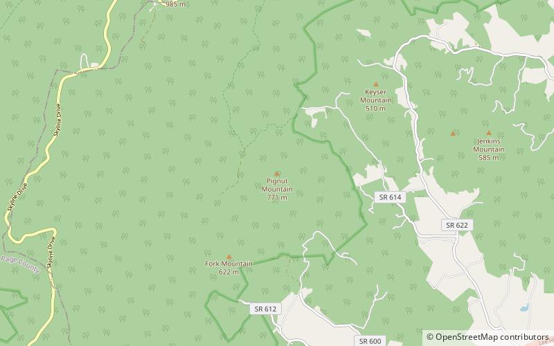 Pignut Mountain location map