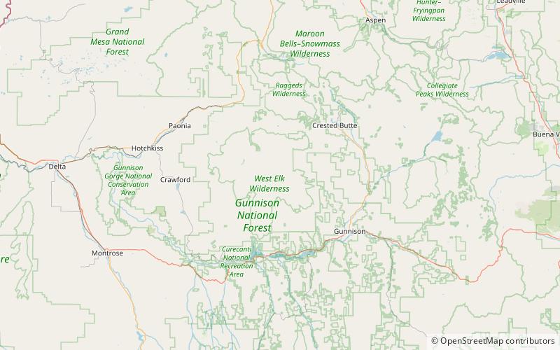 West Elk Mountains location map