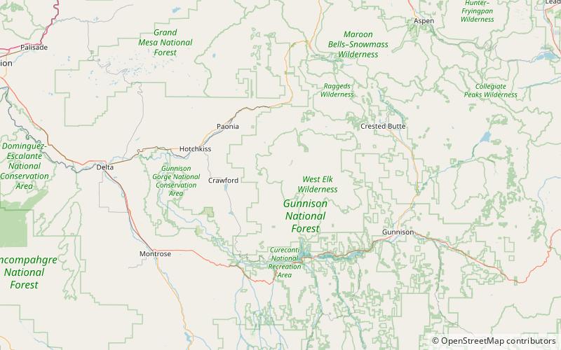 mount guero west elk wilderness location map