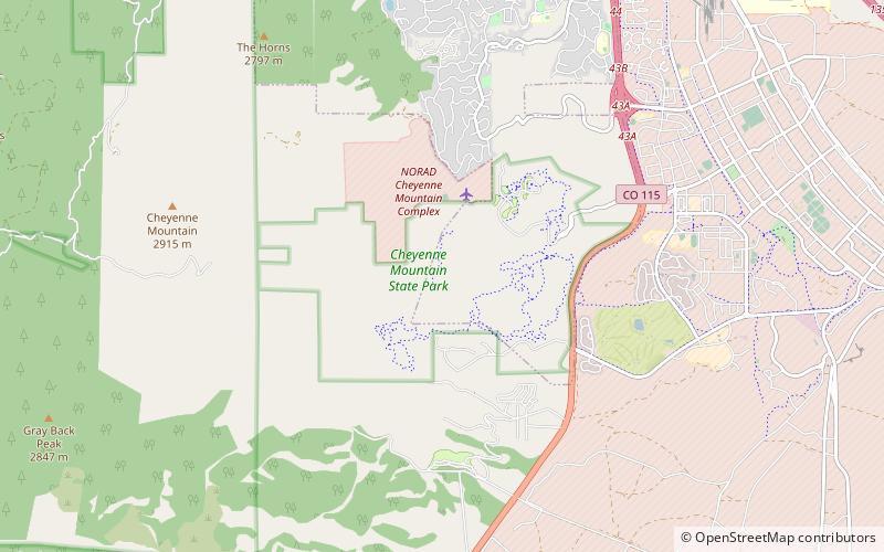 Cheyenne Mountain State Park location map