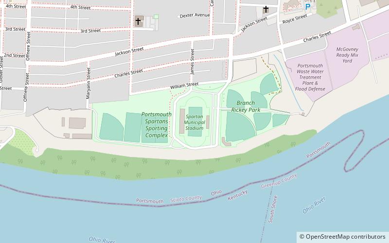 Spartan Municipal Stadium location map