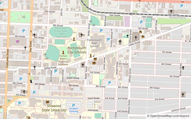 Portsmouth Public Library location map