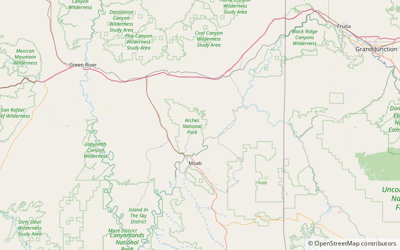 Delicate Arch Trail location map