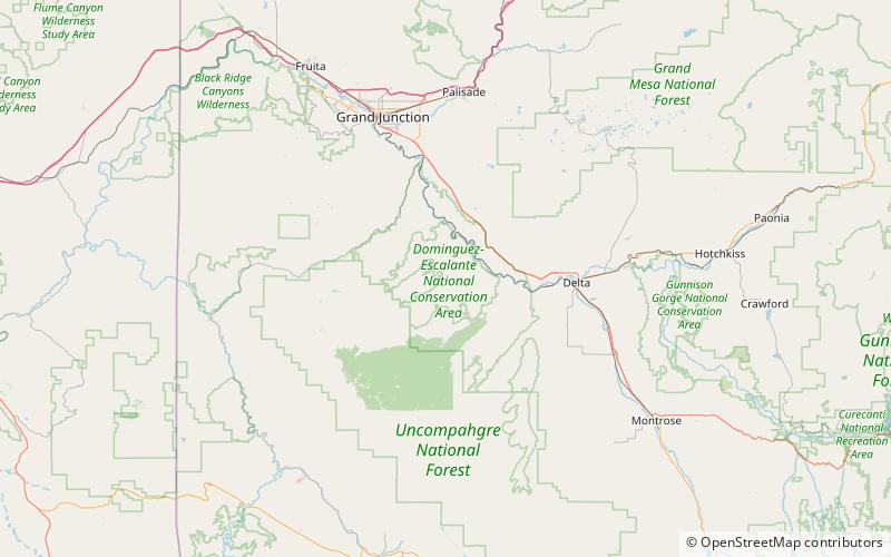 Dominguez Canyon Wilderness location map